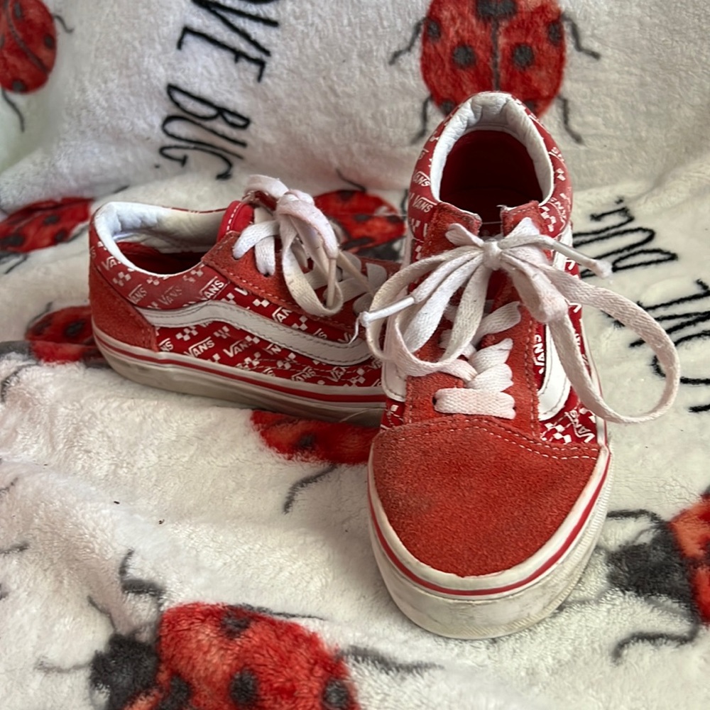 Vans Red & White Boys Size 1
